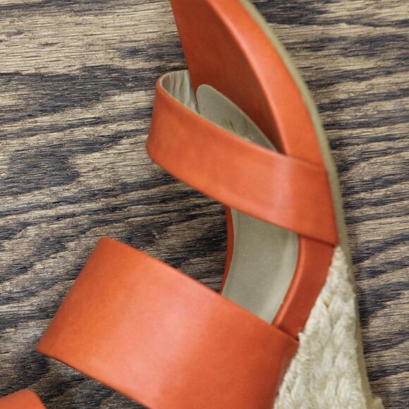 Relativity Womens Strap Zip Lindie Wedges 1673d5998333d9 Coral Orange 6M - Picture 6 of 6